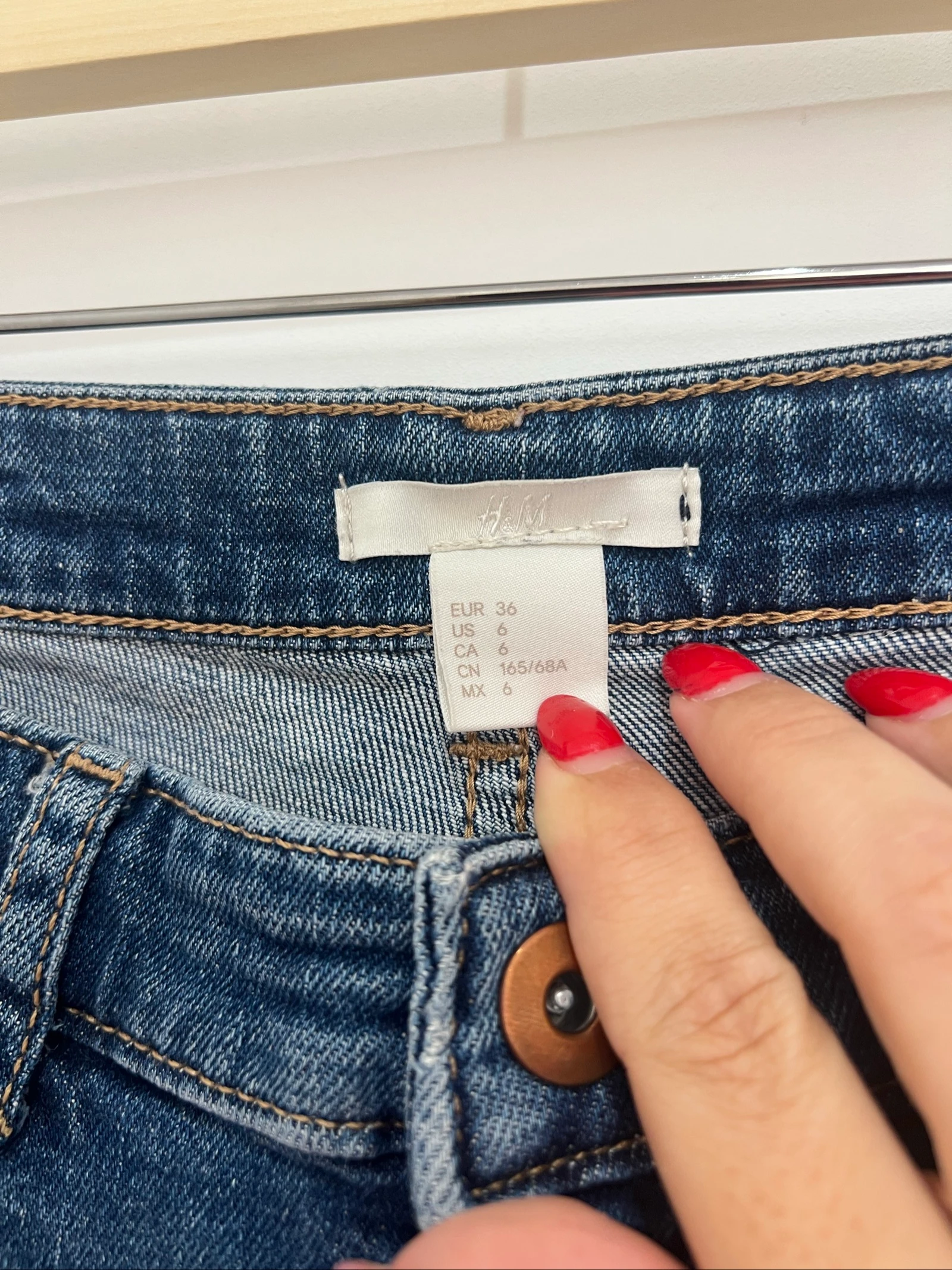 Denim Shorts| Mid Waist| Women| HM| Size 36 – photo 3